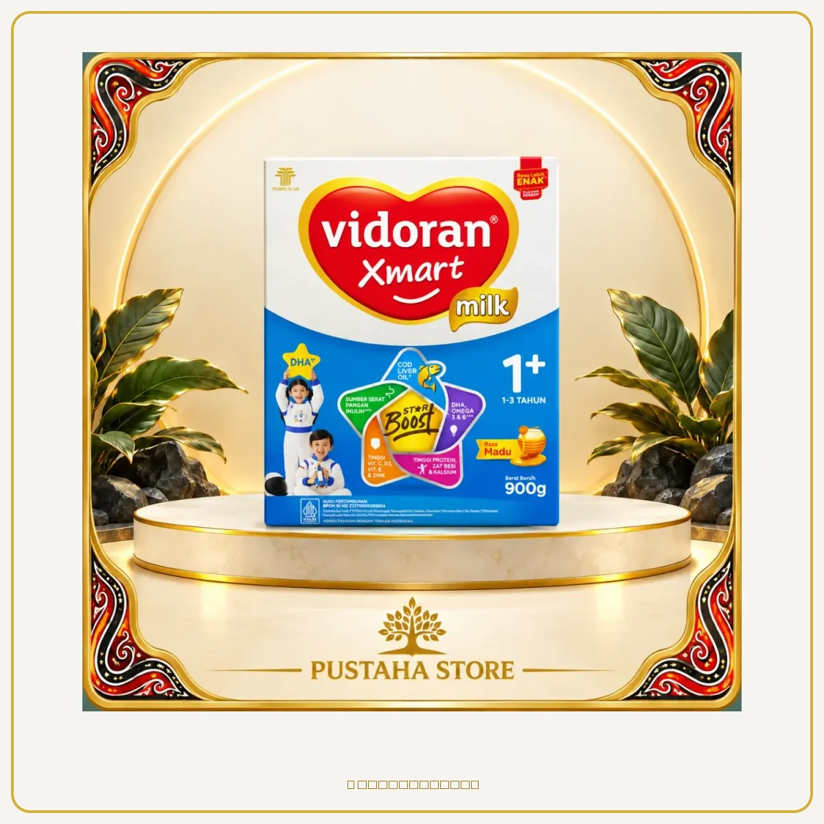 Vidoran xmart 1+ rasa madu 900 gr