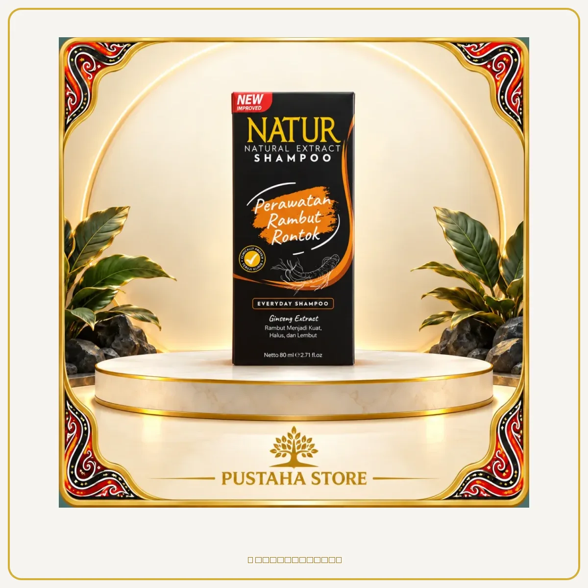 Shampo Natur perawatan rambut rontok 80 ml